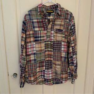 Ralph Lauren Rugby multi-coloured patchwork cotton button-up shirt